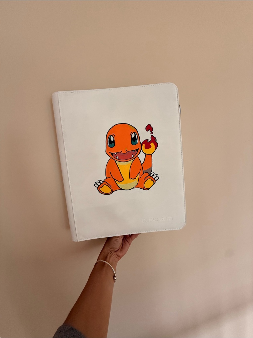 Hand Painted Charmander Trading Card Binder. Holds Up To 360 Cards!!